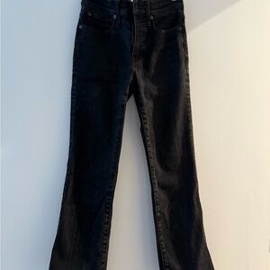 Madewell Women's Mid-Rise Kick Out Black Jeans